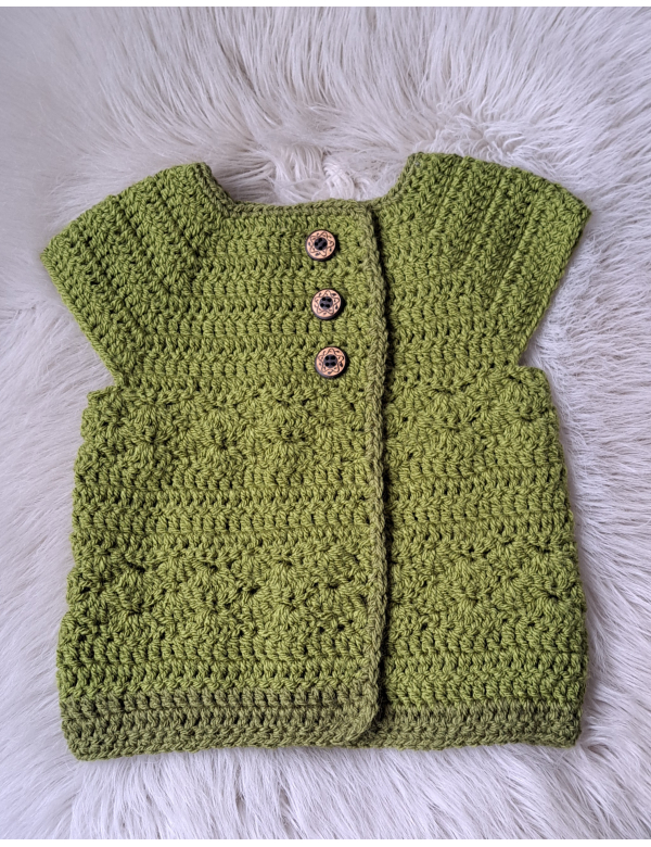 Baby vestje / mosgroen Baby vestje / mosgroen